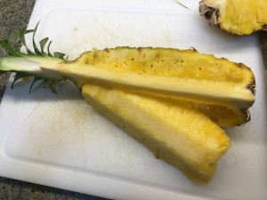 Boat with pineapple sliding out