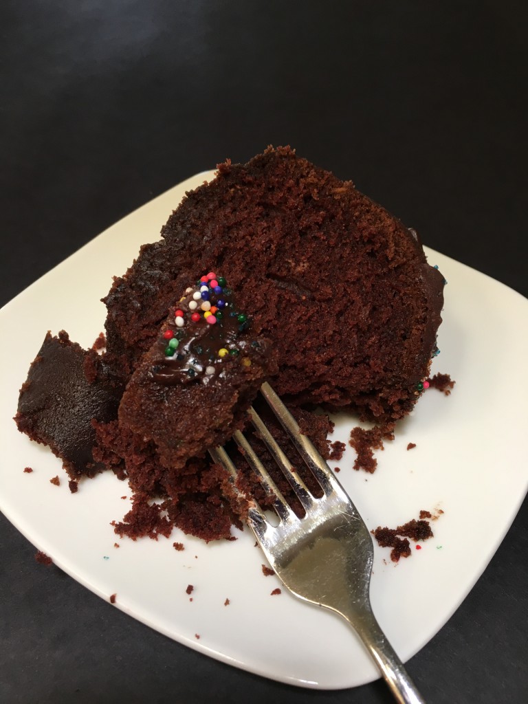 Chocolate cake on a plate