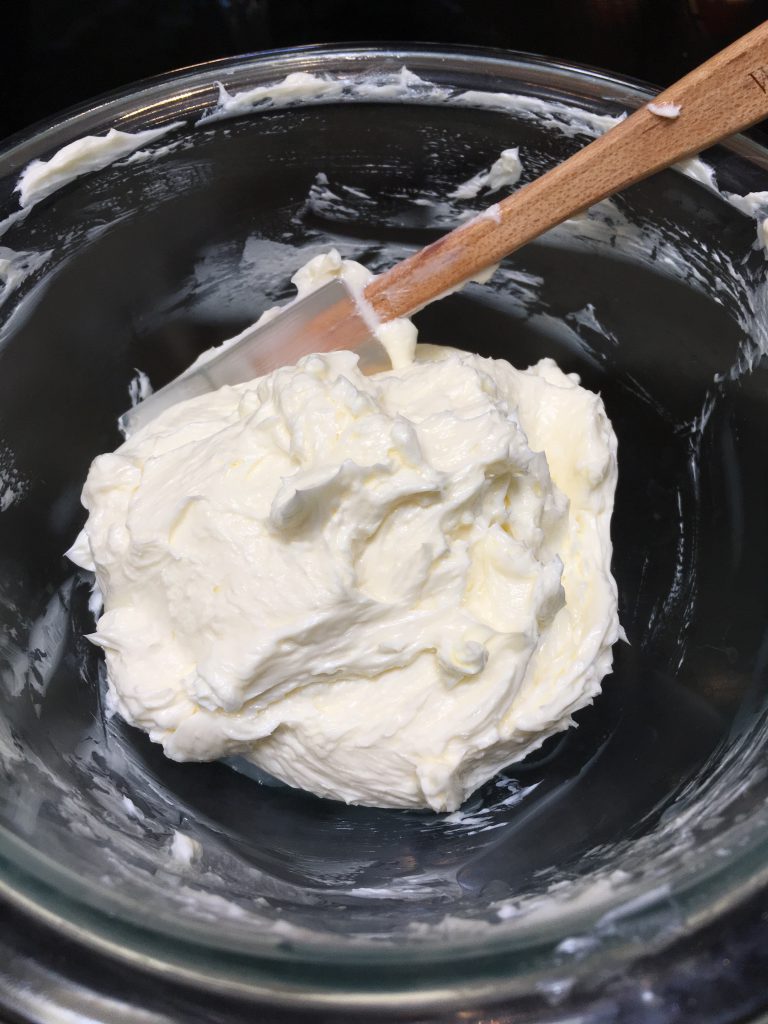 Homemade butter in a bowl