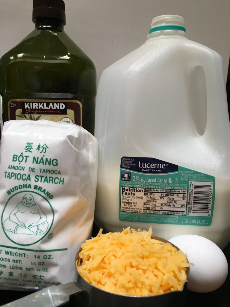 Brazilian Cheese bread ingredients