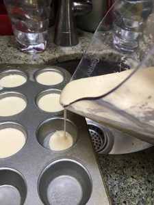 Brazilian Cheese bread in muffin tin