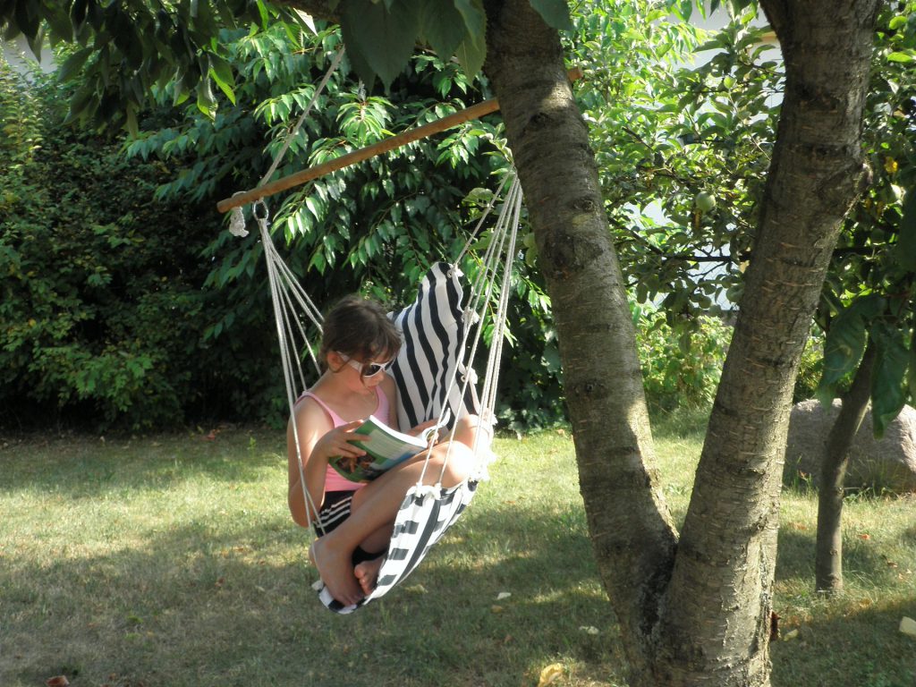 Summer reading hammock