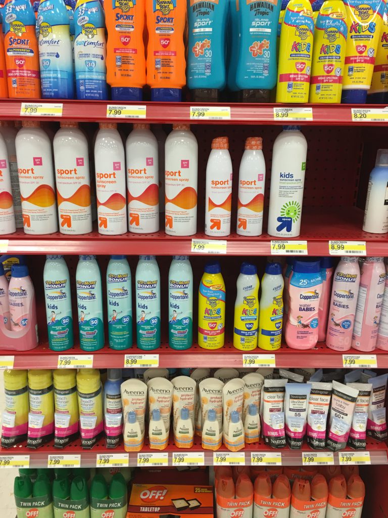 Sunblock display